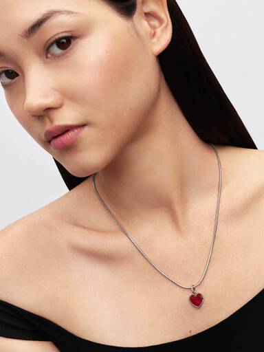 Charm Pendente Cuore Rosso da incidere