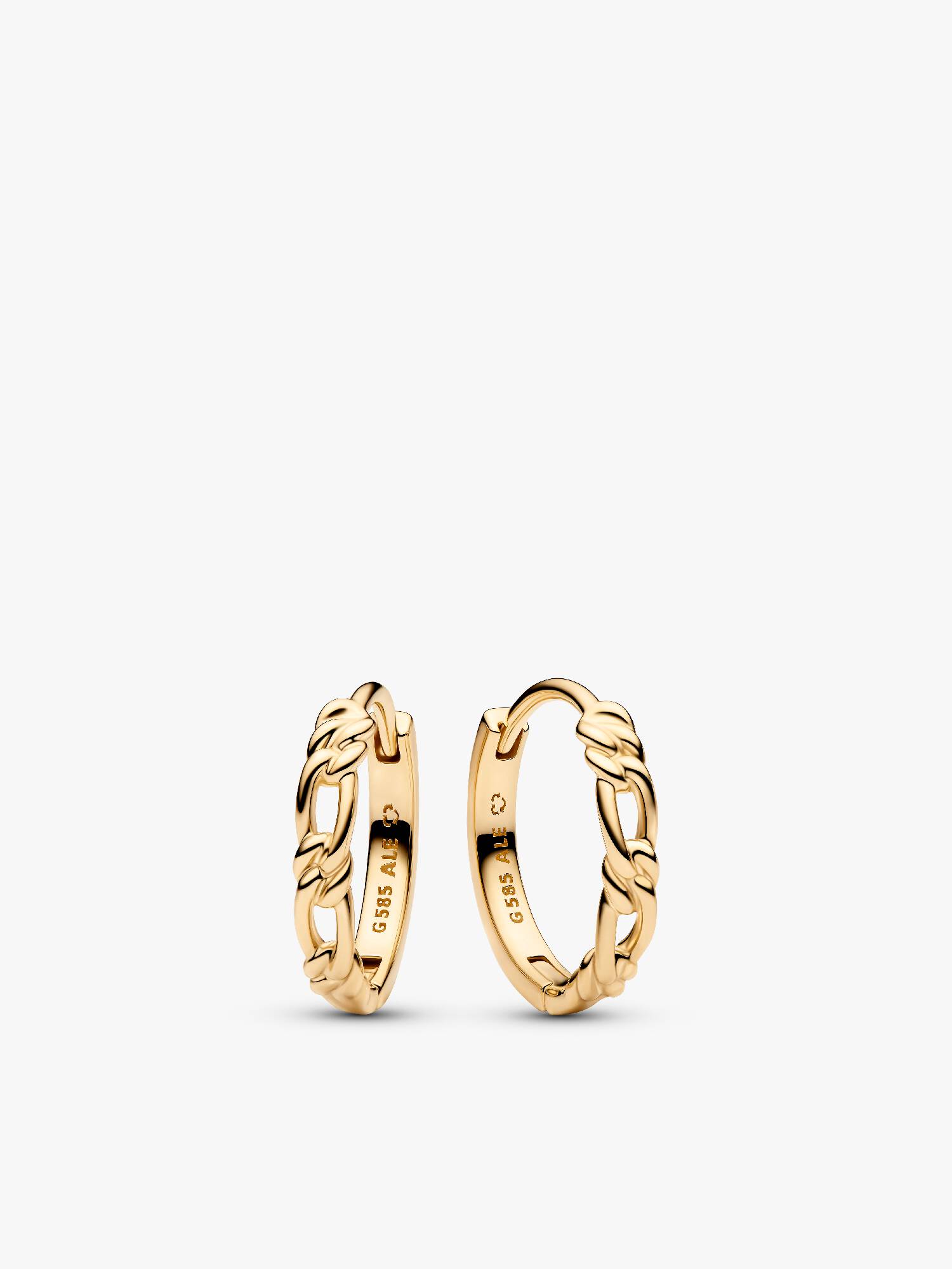 Orecchini Cerchi Era in oro 14k Catenina Figaro