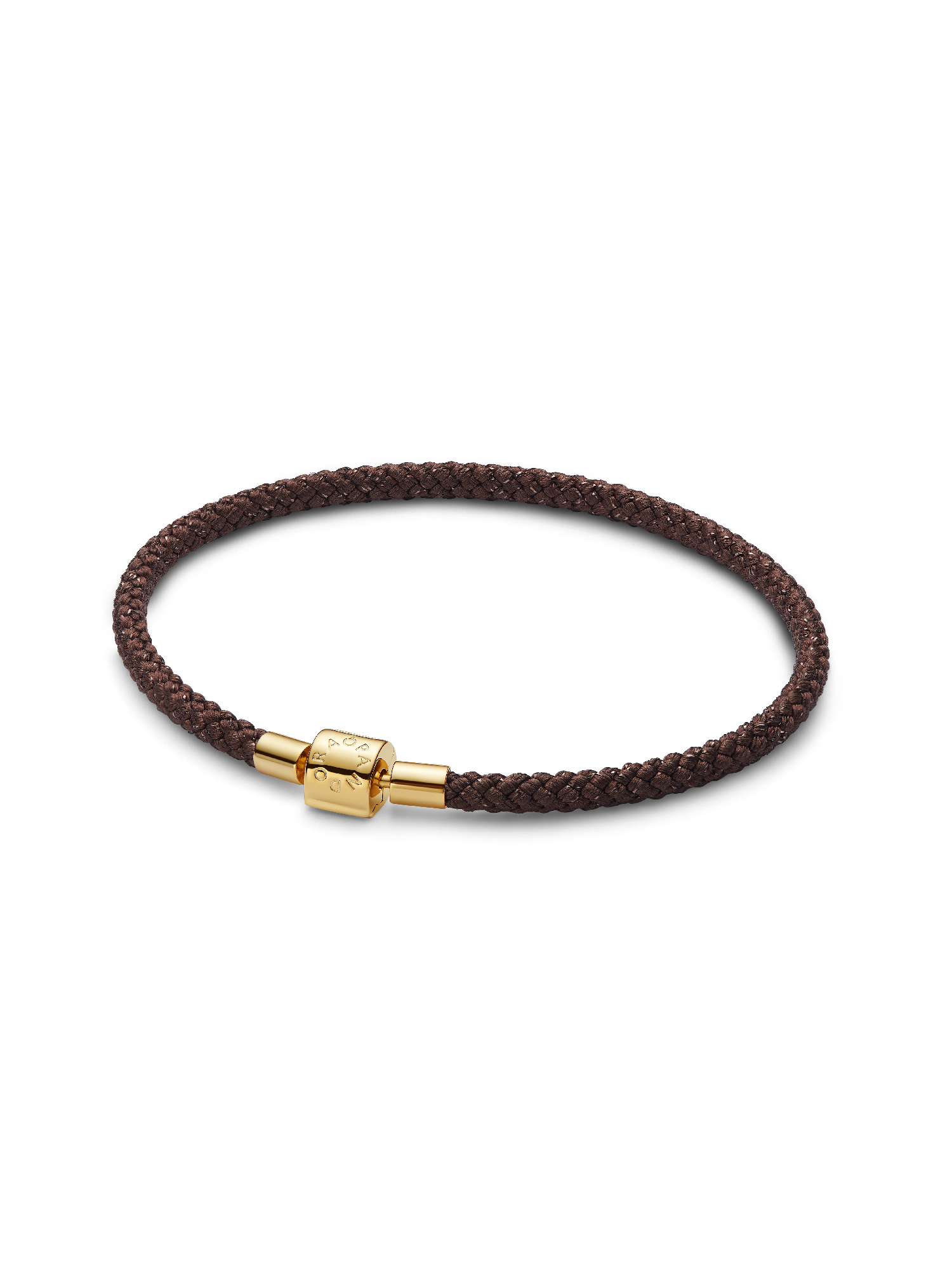 Bracciale in Corda Marrone con Chiusura a Barile