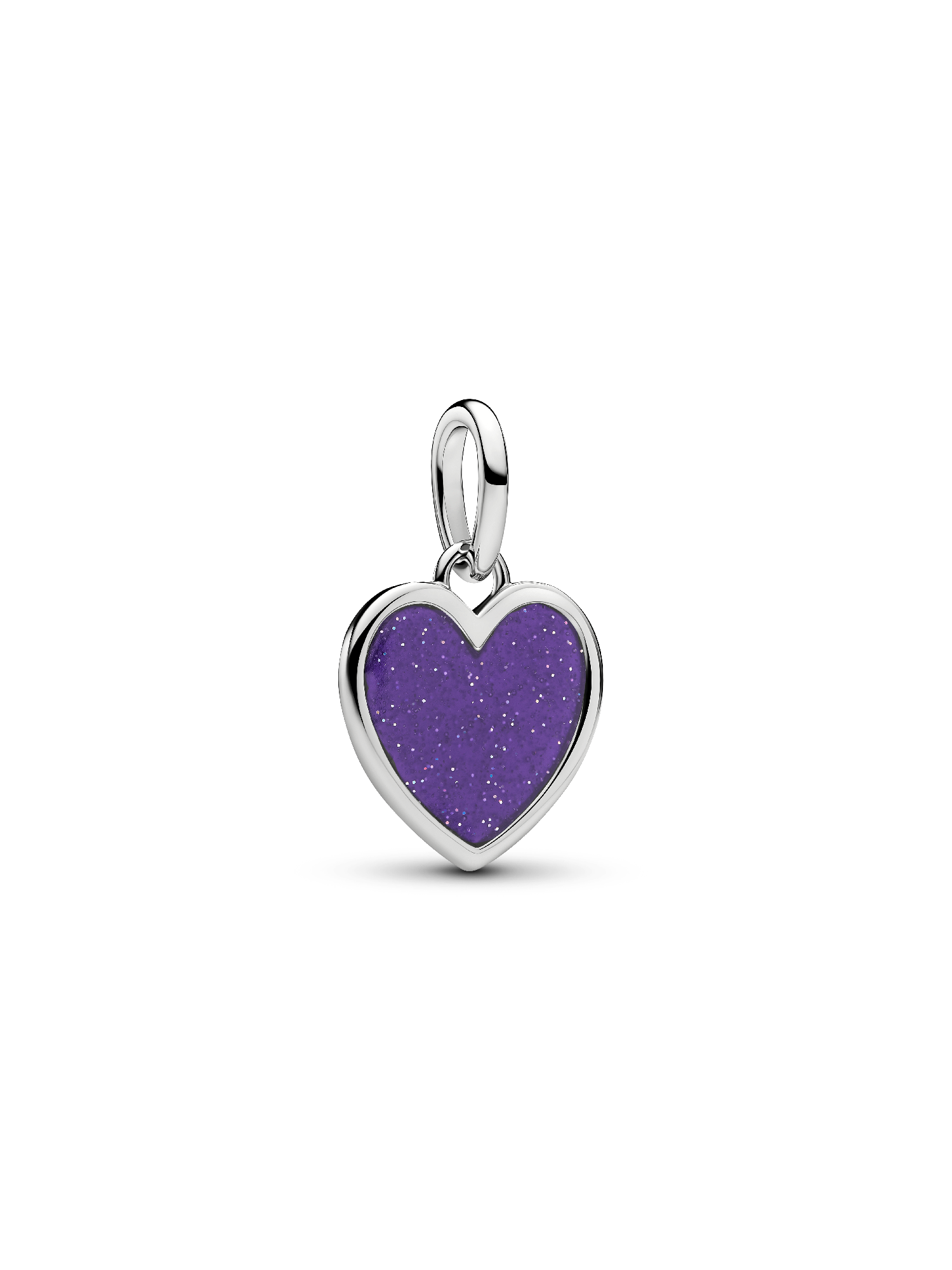 Charm Pendente Cuore Viola da incidere 