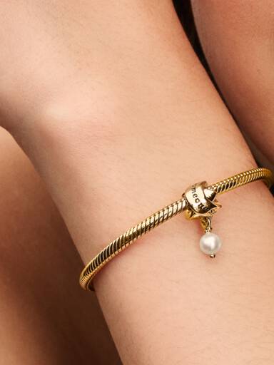 Charm Pendente Qualcuno di Speciale con Perla Barocca d’Acqua Dolce Coltivata