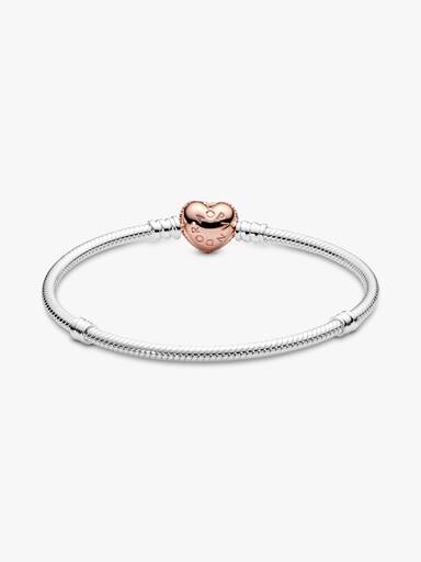 Bracciale Moments con Chiusura a Cuore Pavè