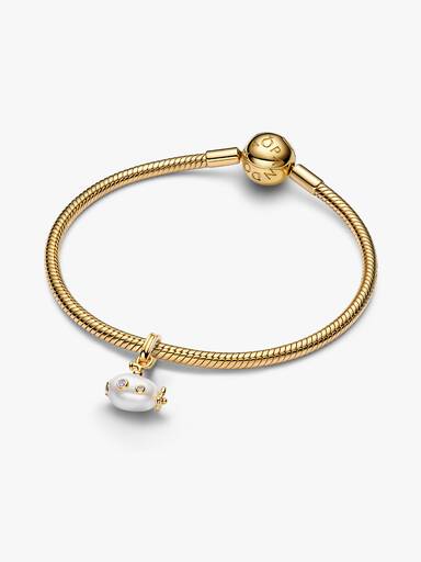 Charm Pendente Sottomarino con Perla Barocca d’Acqua Dolce Coltivata