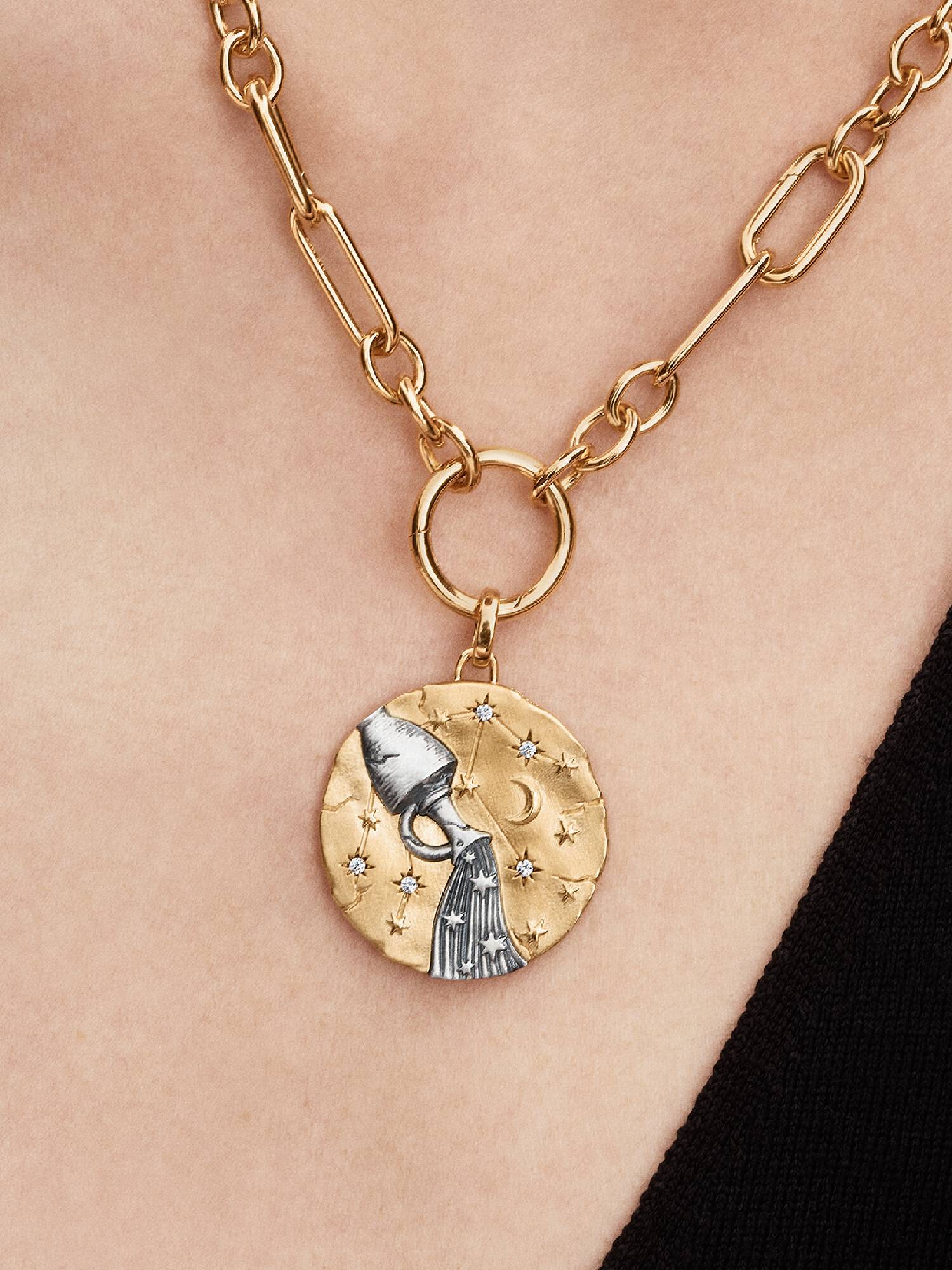 Charm Medallion XL Acquario "Omnia Mutantur"