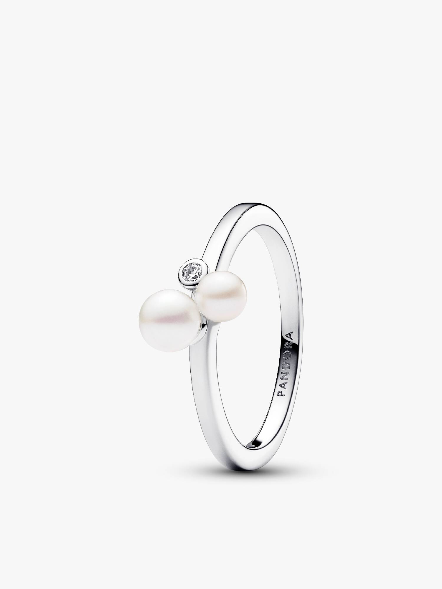 Anello Perle d'Acqua Dolce Coltivate e Punto Luce