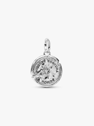 Charm Medallion Delfino "Audaces Fortuna Iuvat"