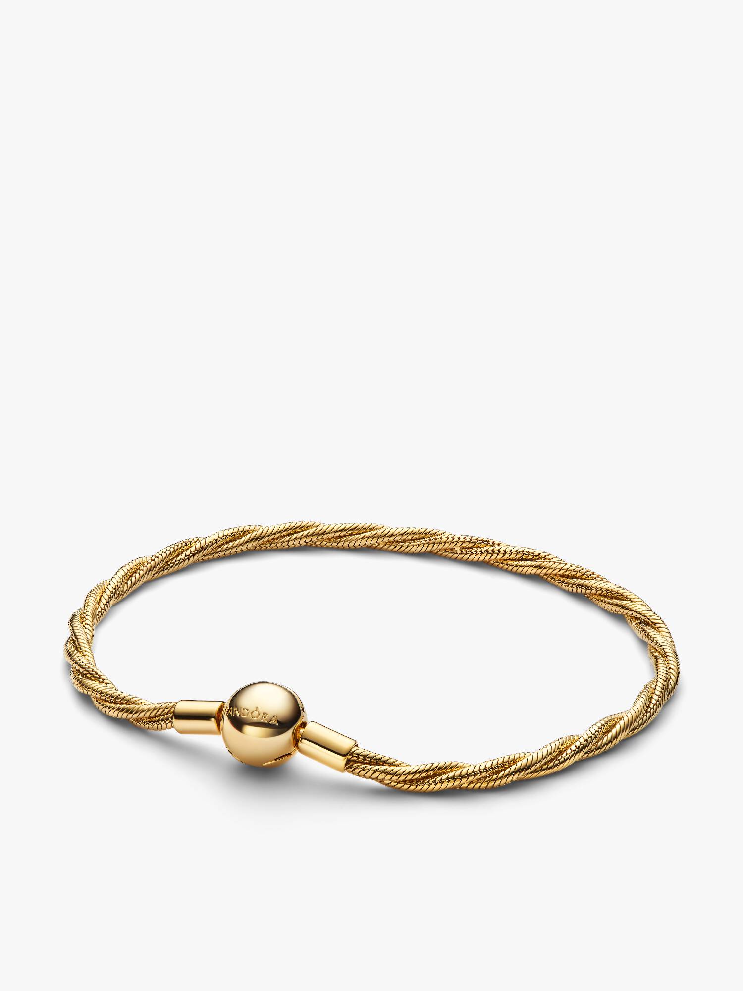 Bracciale Maglia Doppia Intrecciata con Chiusura a Sfera