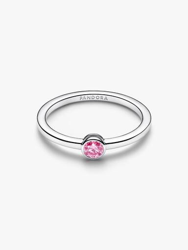 Anello Era Bezel con diamante creato in laboratorio rosa
