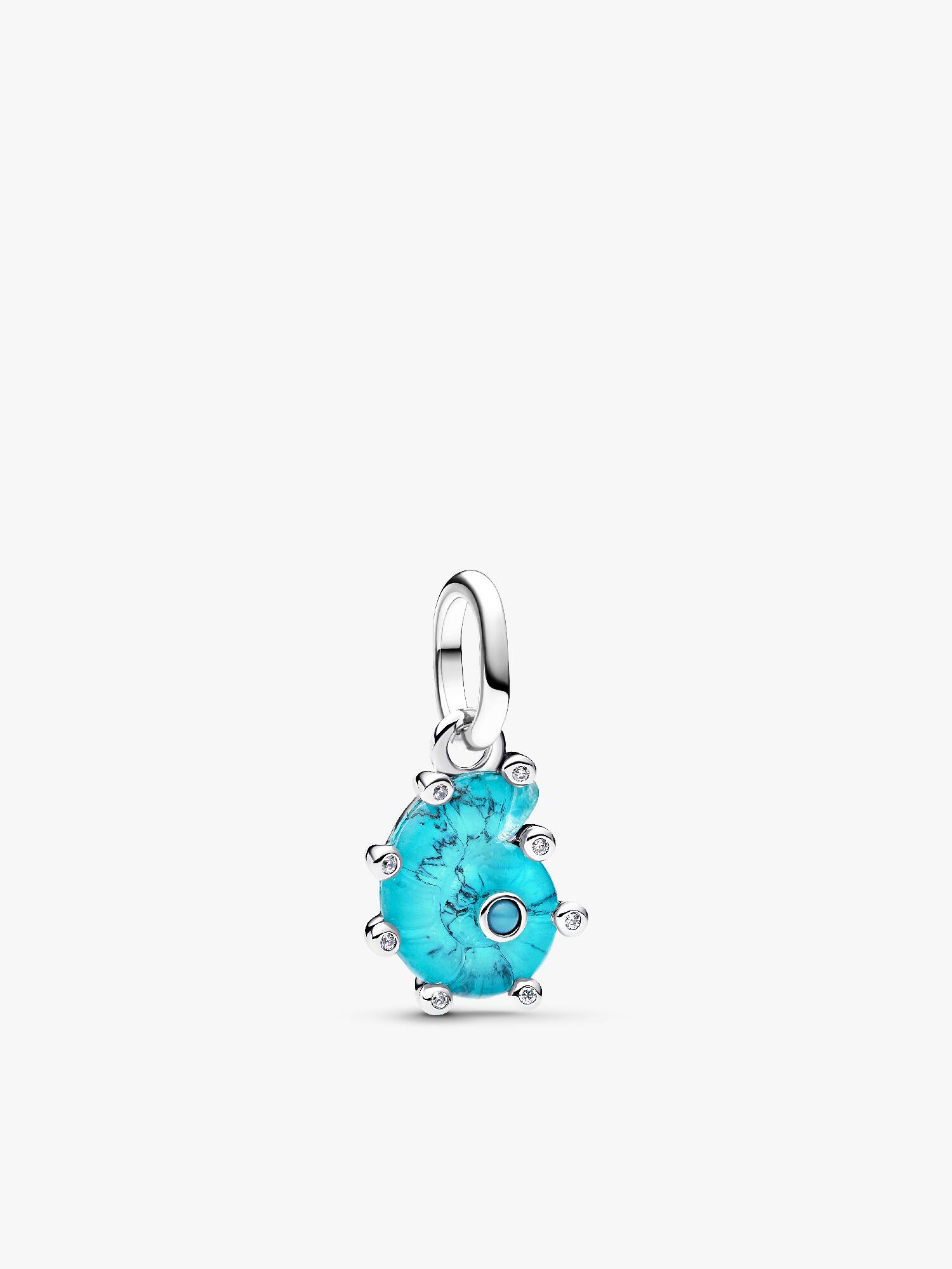 Charm Pendente Conchiglia Vetro di Murano Turchese