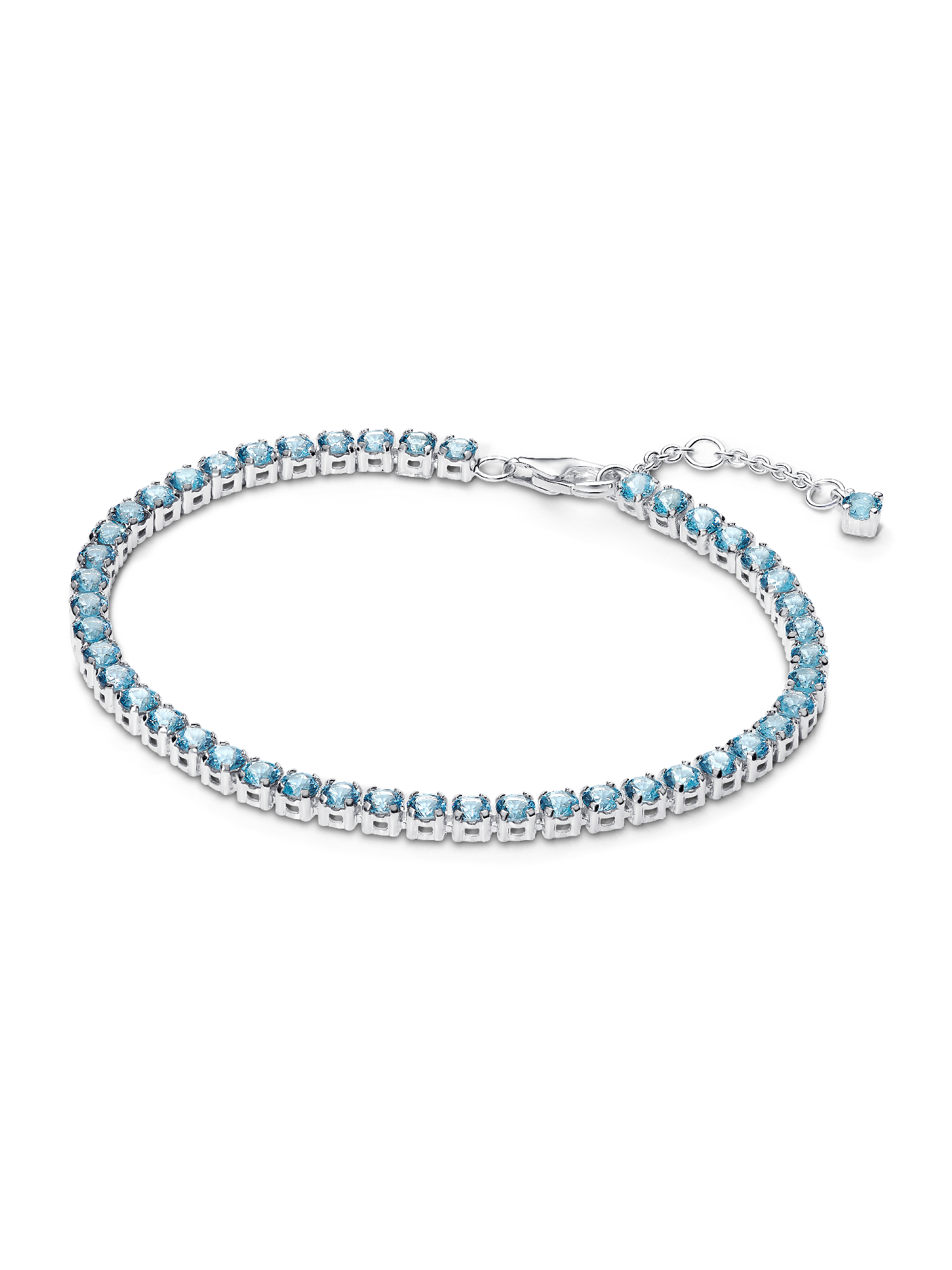Bracciale Tennis Cristalli Azzurri