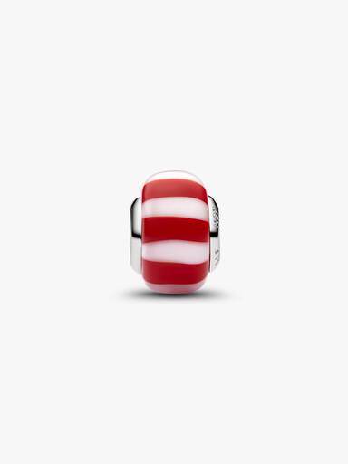 Charm Mini Vetro di Murano Caramella Rossa