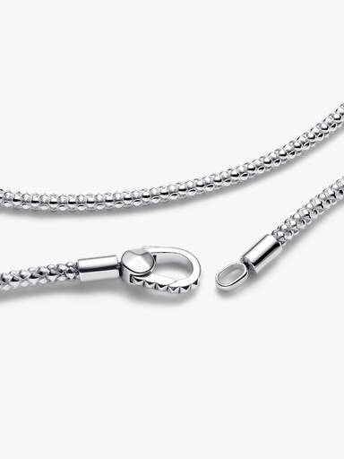 Collana Maglia Geometrica con Chiusura a Moschettone