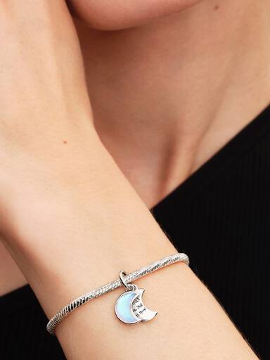 Charm Pendente Doppio Luna Crescente "I Would Give you the Moon"