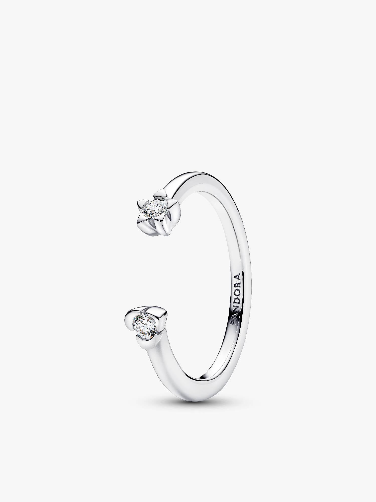 Anello Aperto Talisman Cuore e Stella con diamanti creati in laboratorio