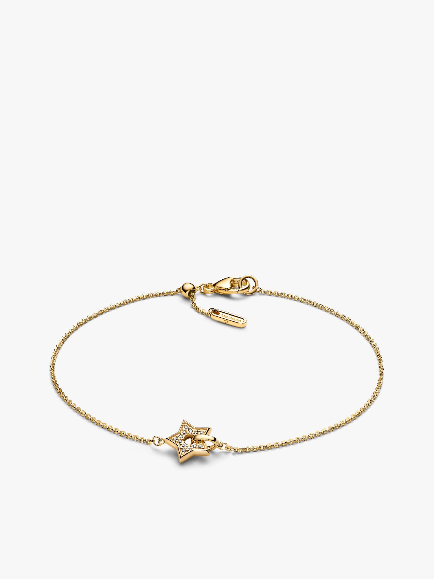 Bracciale Talisman Stella in oro 14k con pavé di diamanti creati in laboratorio