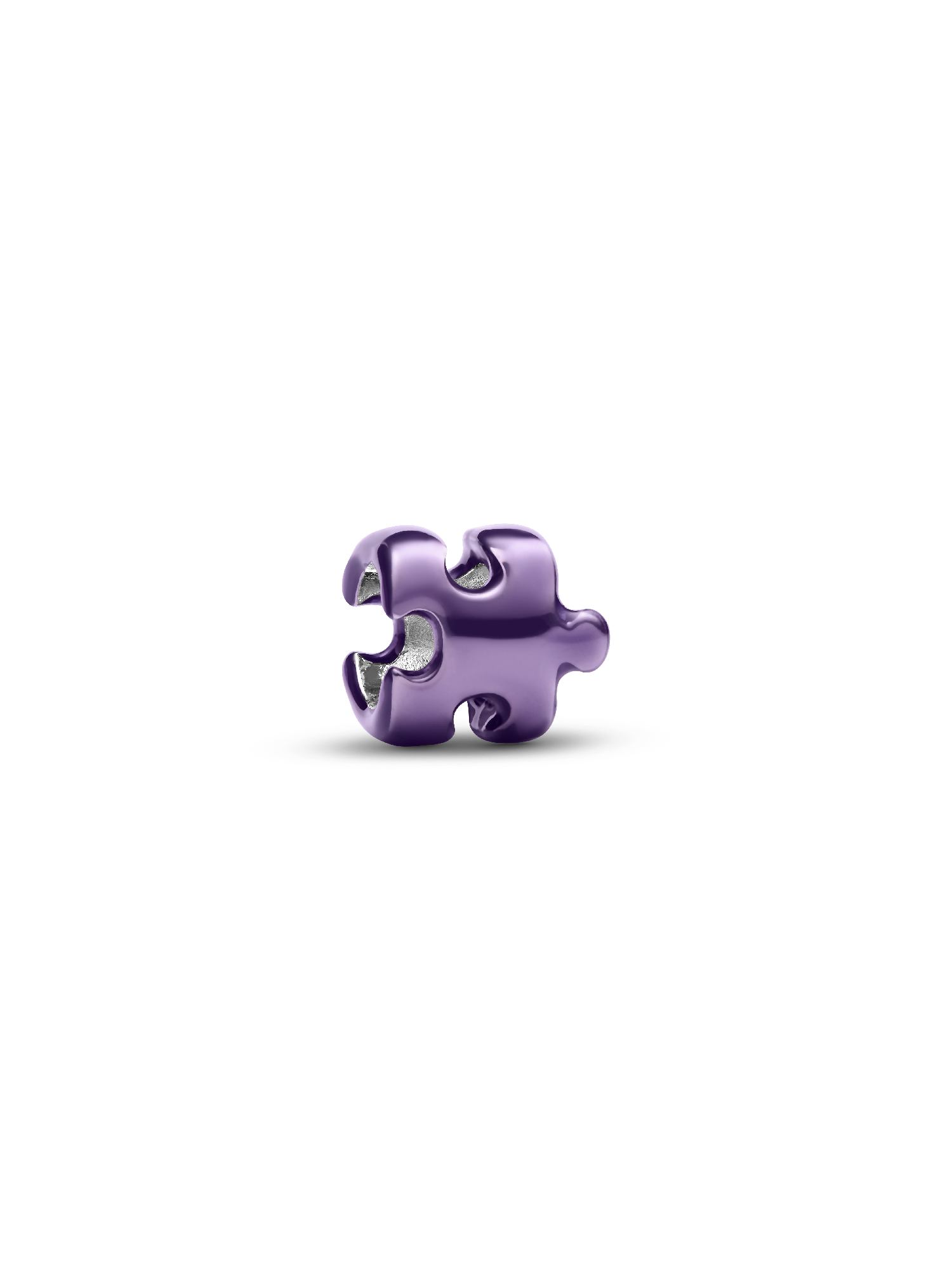 Mini Charm Puzzle effetto metallico viola
