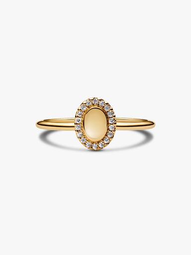 Anello Ovale e Pavè da incidere