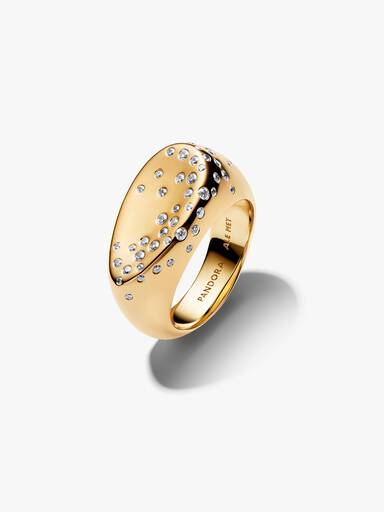 Anello Sigillo Grande con Pietre Luminose