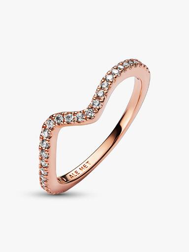 Anello Onda Pietre Luminose