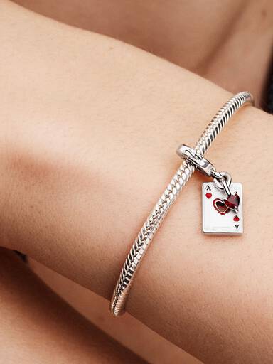 Collane collier divisibili in argento sterling con cuori Collane collier divisibili in argento sterling con cuori