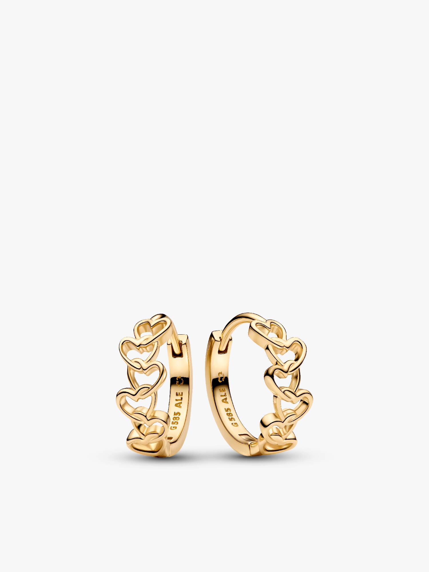 Orecchini Cerchi Era in oro 14k Cuori Intrecciati