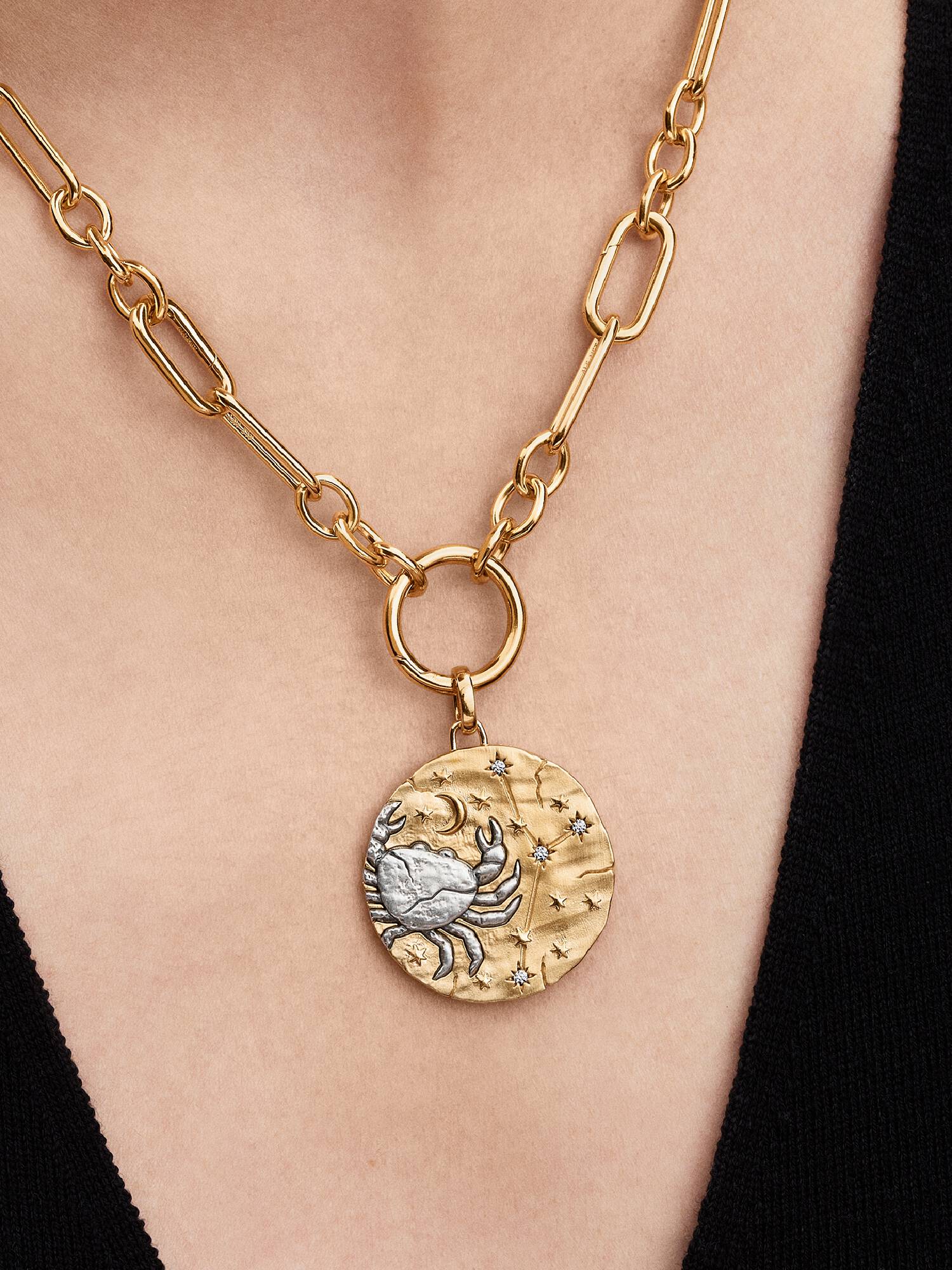 Charm Medallion XL Cancro "Intuitio Animi"