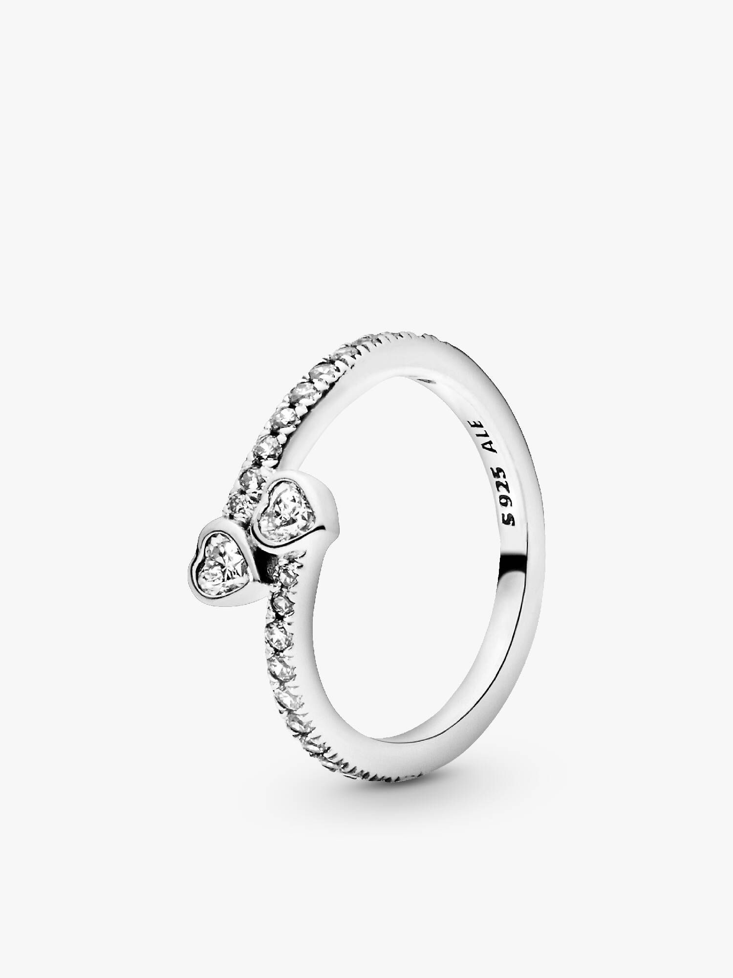 Anello Due Cuori Intrecciati