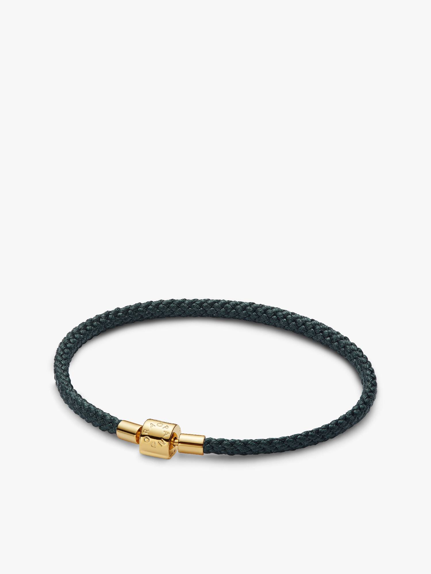 Bracciale in Corda Verde con Chiusura a Barile