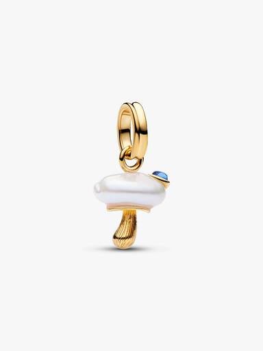Charm Pendente Fungo con Perla Barocca d’Acqua Dolce Coltivata