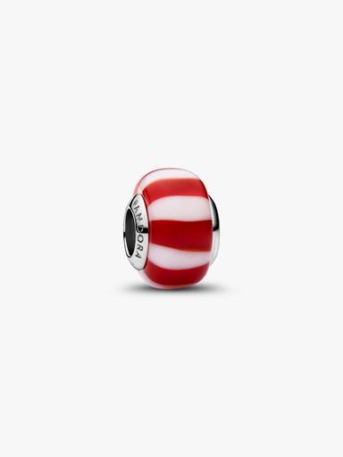 Charm Mini Vetro di Murano Caramella Rossa
