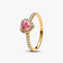 Anello Cuore in Rilievo Rosa Anello Cuore in Rilievo Rosa