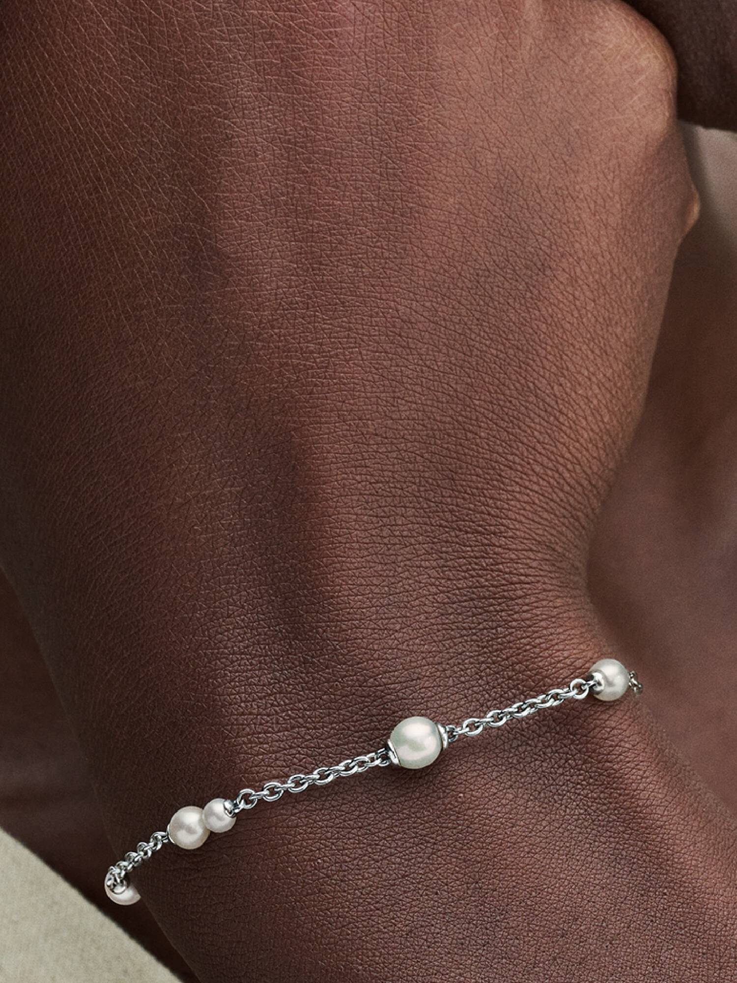 Bracciale Catena Con Perle d’Acqua Dolce Coltivate