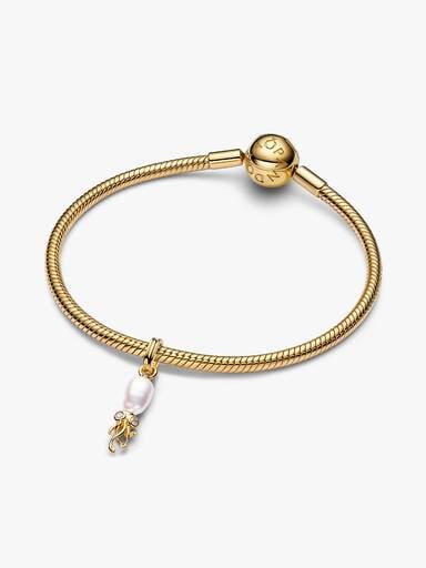 Charm Pendente Calamaro con Perla Barocca d’Acqua Dolce Coltivata