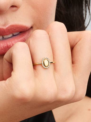 Anello Ovale e Pavè da incidere