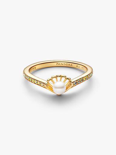 Principesse Disney, Ariel, Anello con Perla d'Acqua Dolce Coltivata
