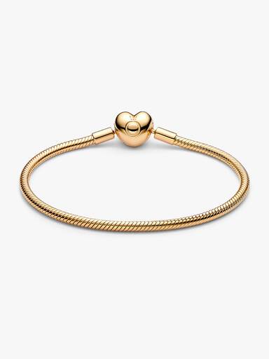 Bracciale maglia snake e chiusura a cuore