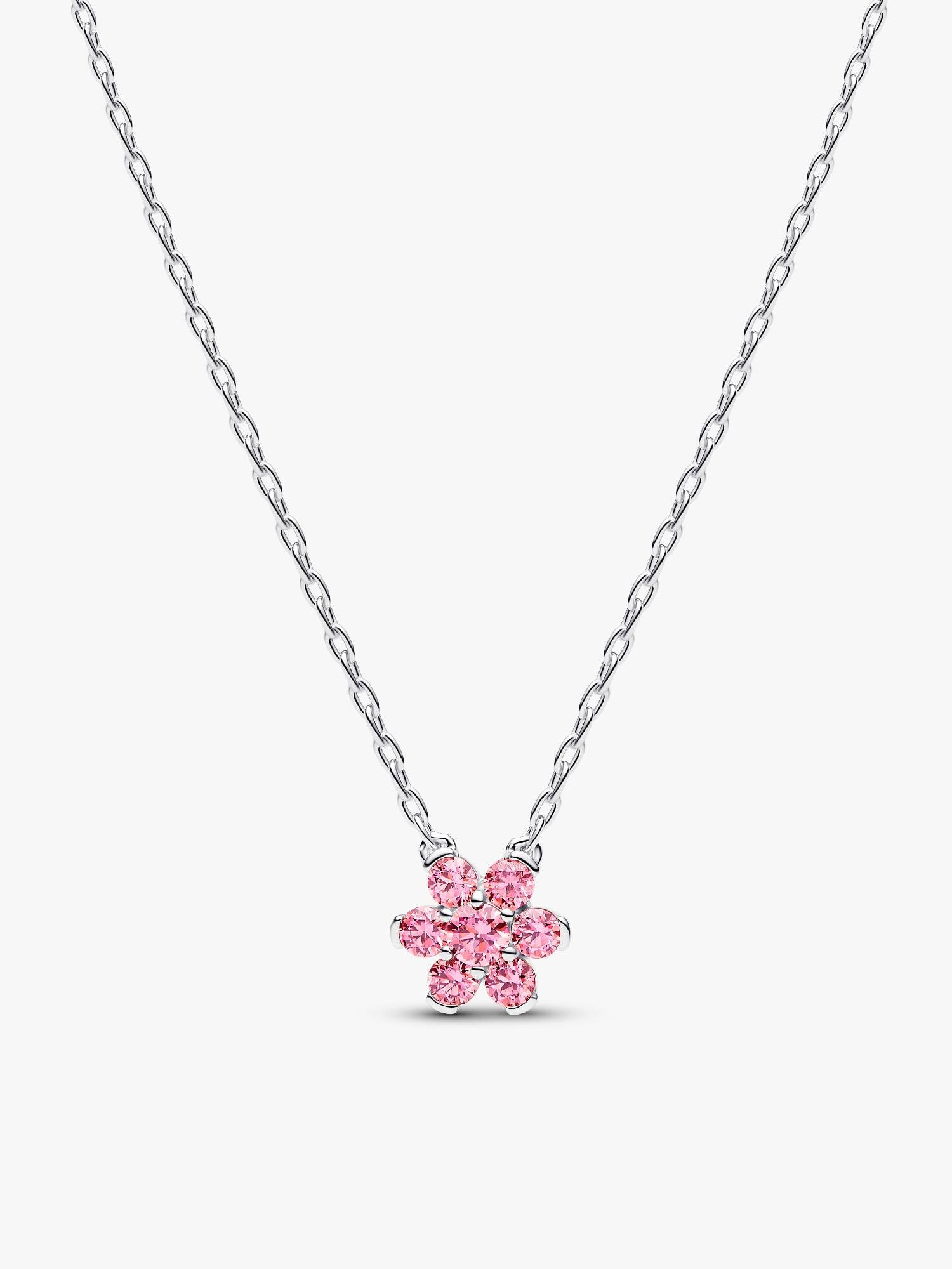Collana Fiore Luminoso Rosa