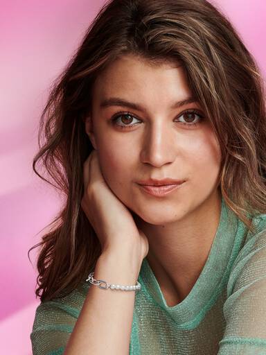 Bracciale Maglia Link con Perle d’Acqua Dolce Coltivate Pandora ME