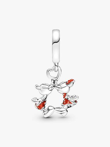 Disney, charm Pendente Mickey Mouse & Minnie, Il Bacio