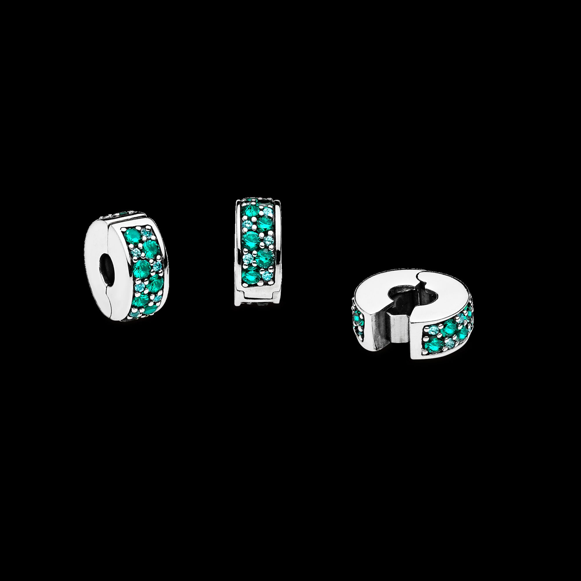 Orecchini a Cerchio in Argento 925 Sterling con Zirconi | Creole Brillanti