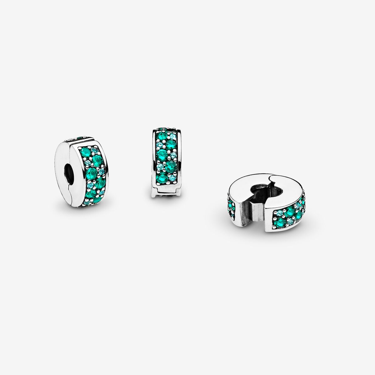 Orecchini a Cerchio in Argento 925 Sterling con Zirconi | Creole Brillanti Orecchini a Cerchio in Argento 925 Sterling con Zirconi | Creole Brillanti