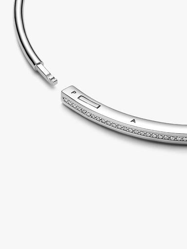 Bracciale Rigido Signature con Pavé
