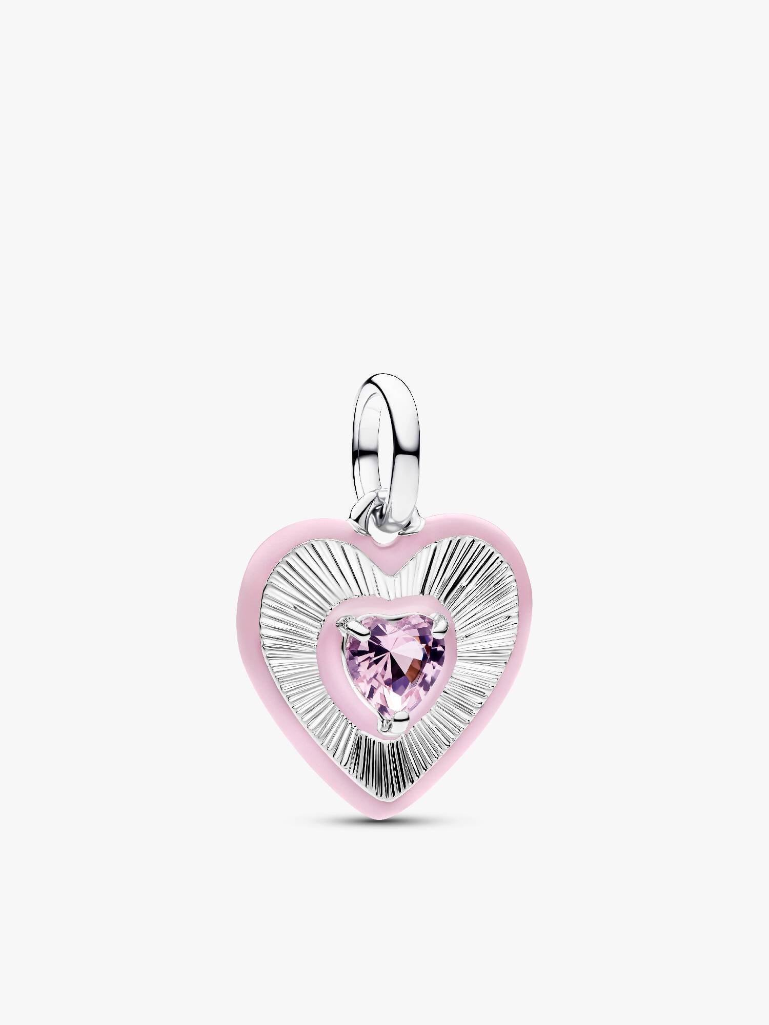 Charm Medallion Cuore Radiante Rosa Pandora ME