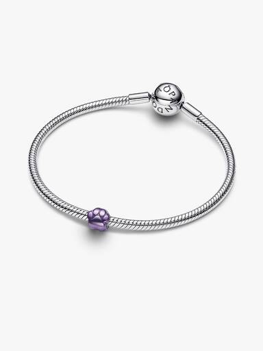 Mini Charm Zampa effetto metallico viola