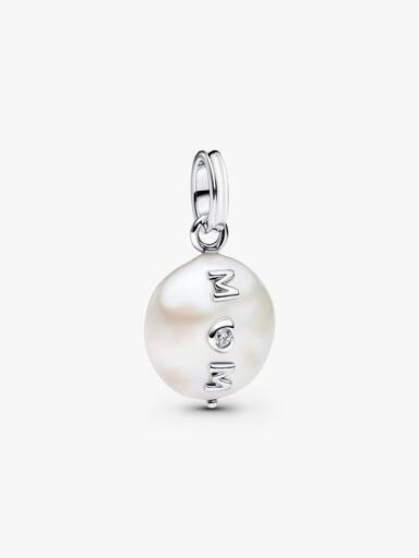 Charm Pendente Mamma con Perla Barocca d’Acqua Dolce Coltivata