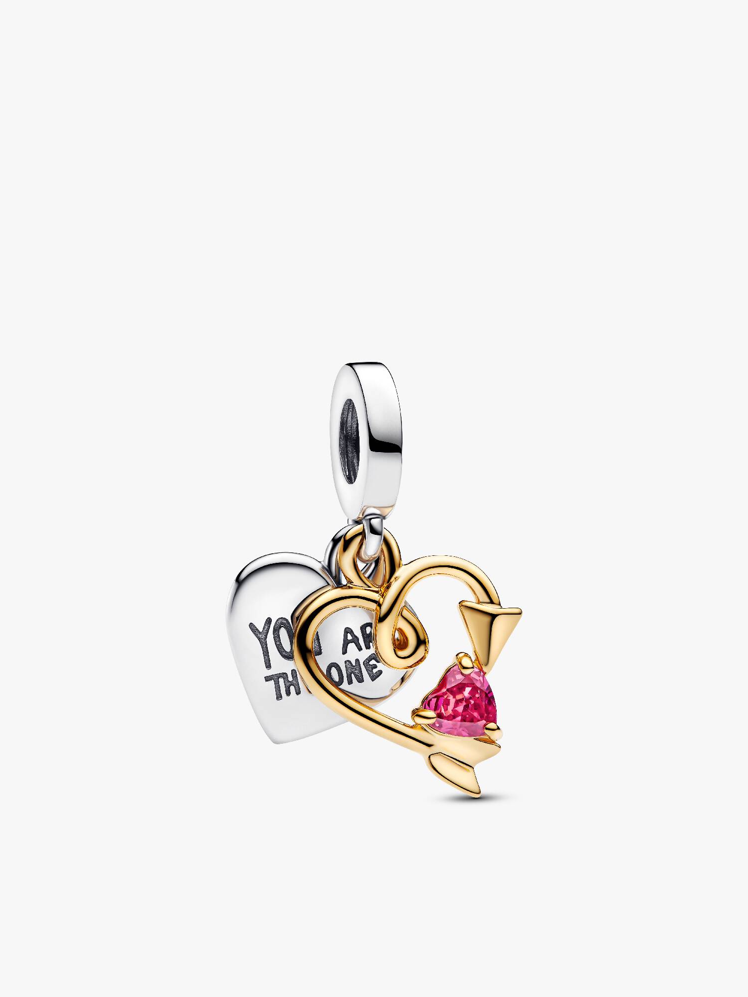 Charm Pendente Cuore con Freccia da incidere