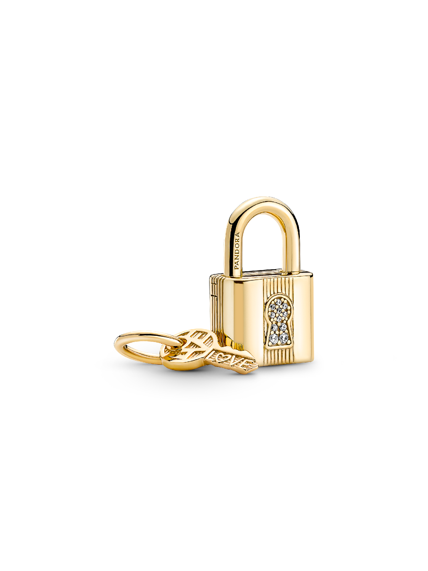 Charm Pendente Lucchetto e Chiave dell'Amore da incidere