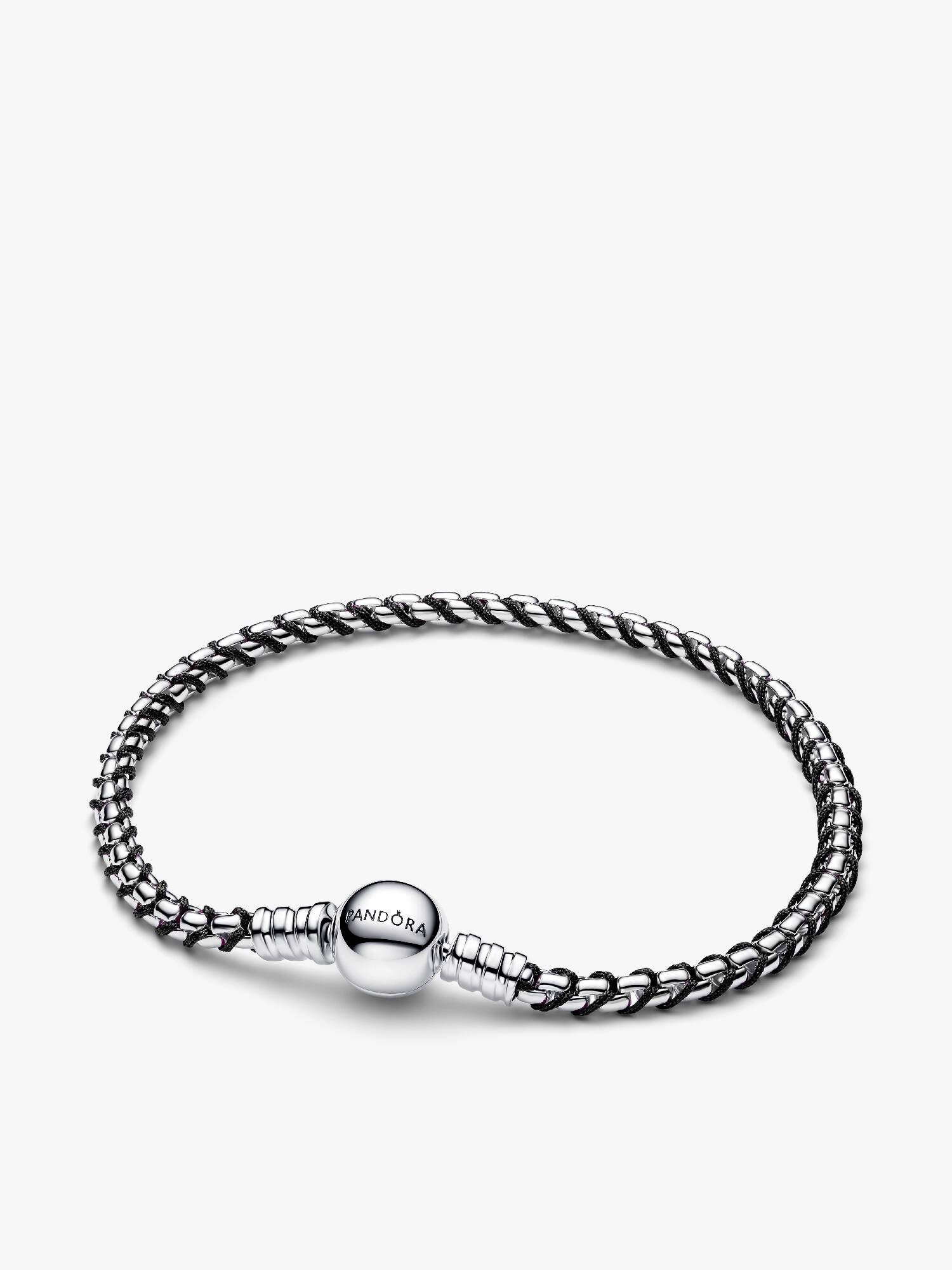 Bracciale Intreccio Tessuto Nero 