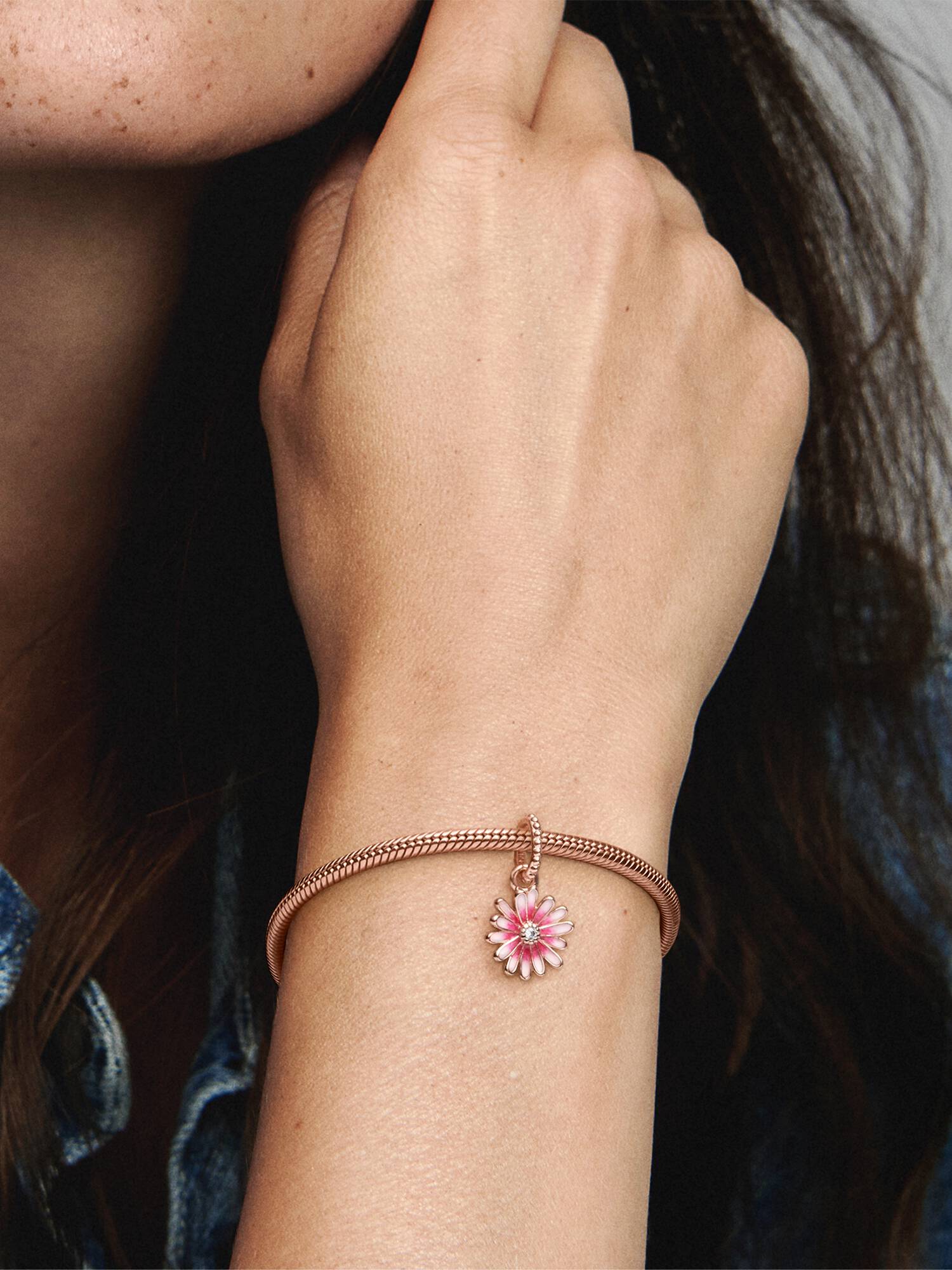 Charm Pendente Margherita Rosa