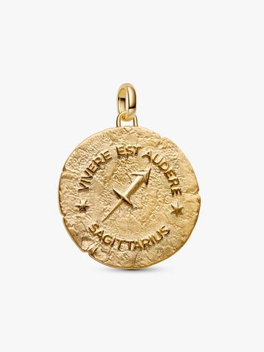 Charm Medallion XL Sagittario "Vivere Est Audere"